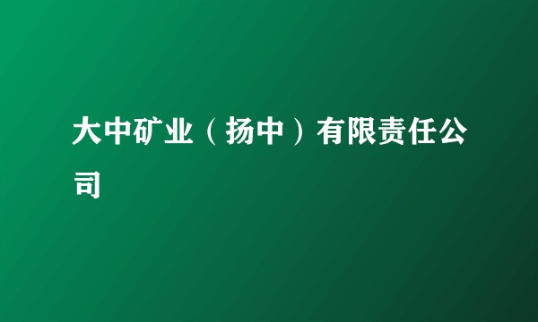 大中矿业（扬中）有限责任公司