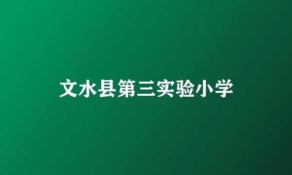 文水县第三实验小学