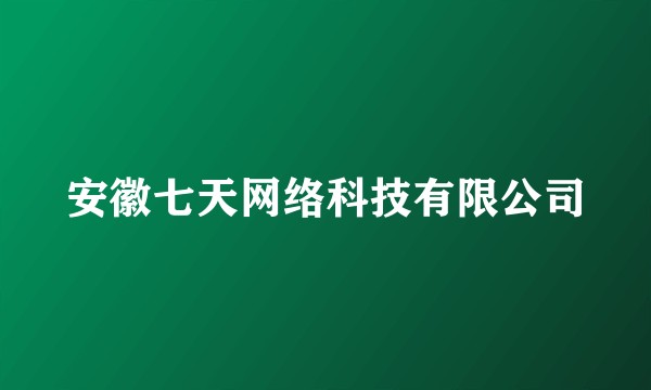 安徽七天网络科技有限公司