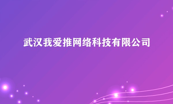 武汉我爱推网络科技有限公司
