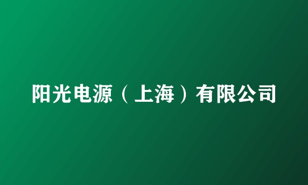 阳光电源（上海）有限公司