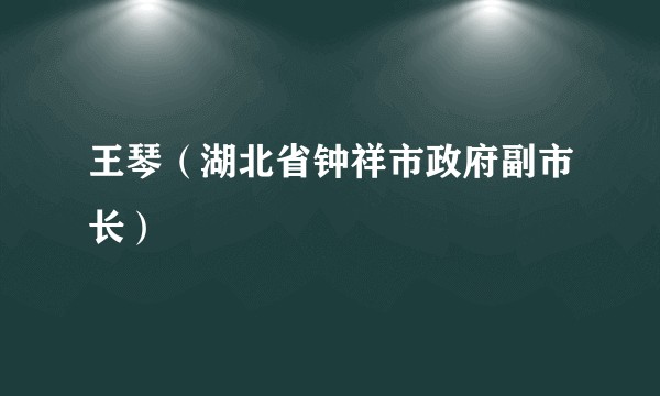 王琴（湖北省钟祥市政府副市长）