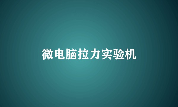 微电脑拉力实验机