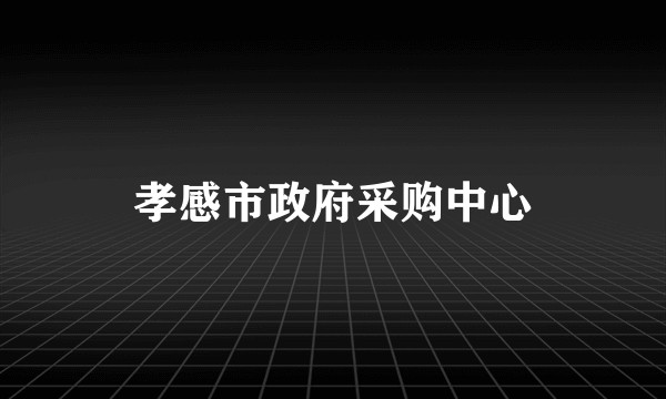 孝感市政府采购中心