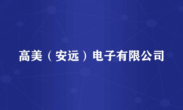 高美（安远）电子有限公司