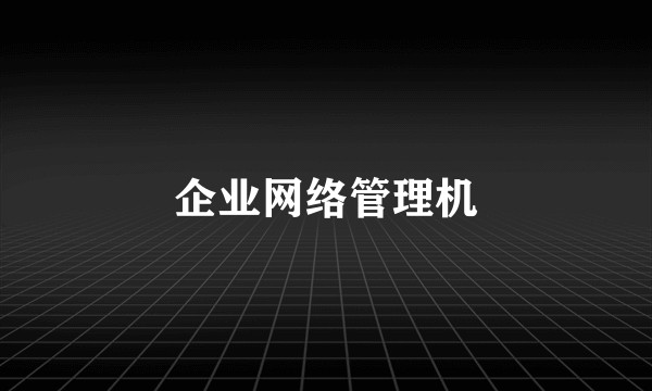 企业网络管理机