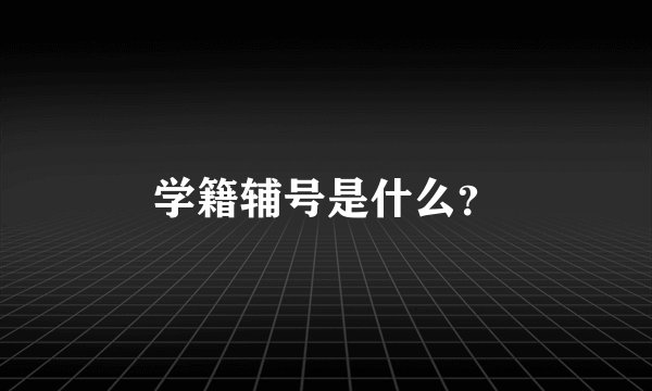 学籍辅号是什么？