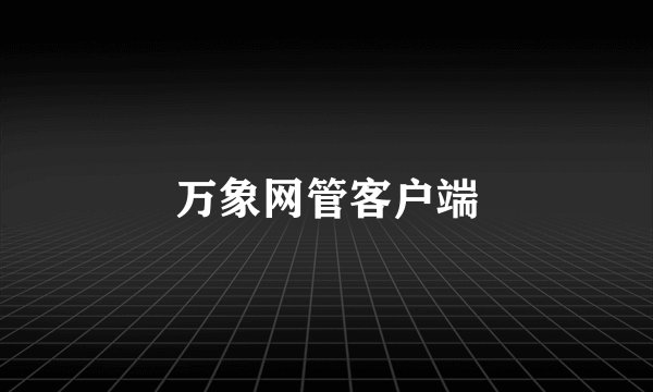 万象网管客户端