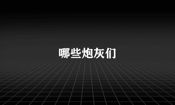 哪些炮灰们