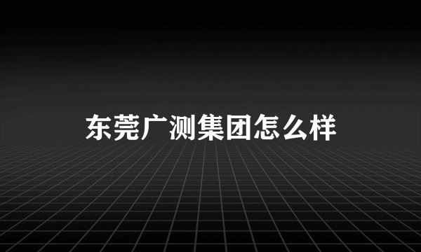 东莞广测集团怎么样