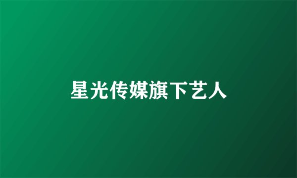 星光传媒旗下艺人