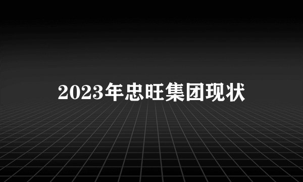 2023年忠旺集团现状