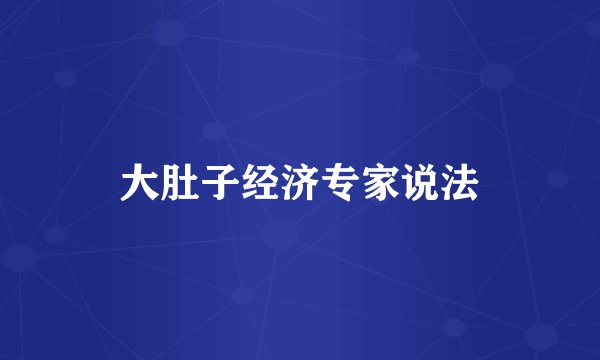 大肚子经济专家说法