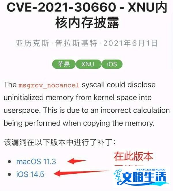 再见 iOS 14.5.1 系统,新的内核漏洞已公布