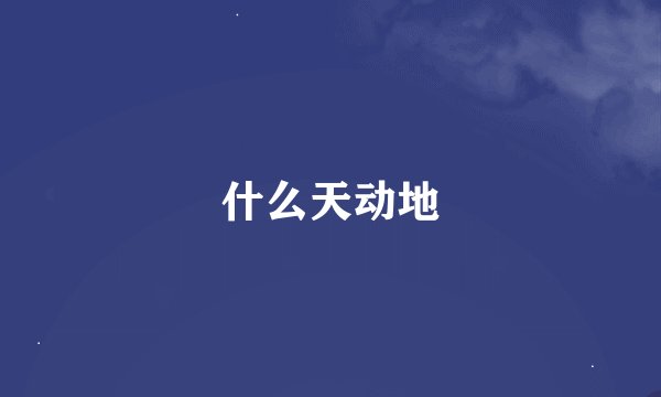 什么天动地