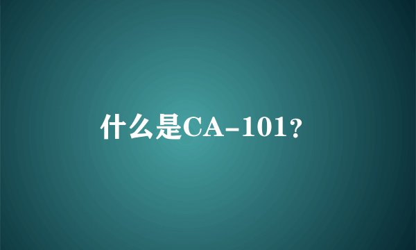 什么是CA-101？
