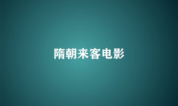 隋朝来客电影