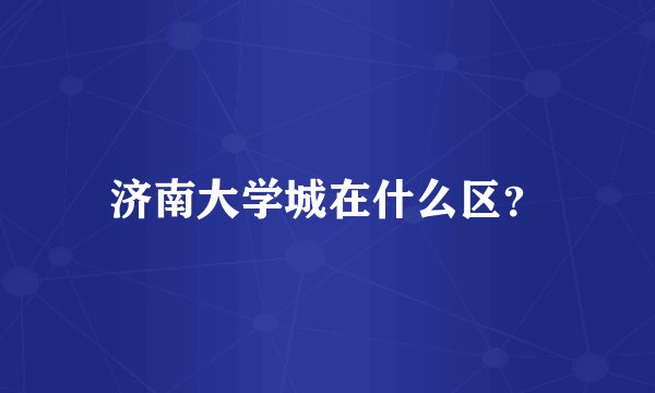 济南大学城在什么区？
