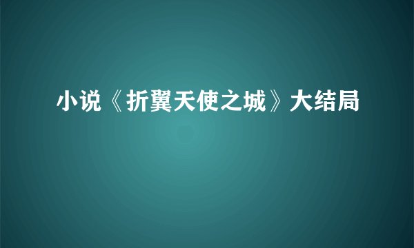 小说《折翼天使之城》大结局