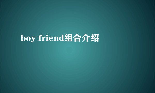 boy friend组合介绍