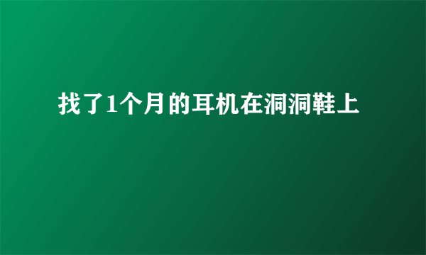 找了1个月的耳机在洞洞鞋上