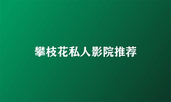 攀枝花私人影院推荐