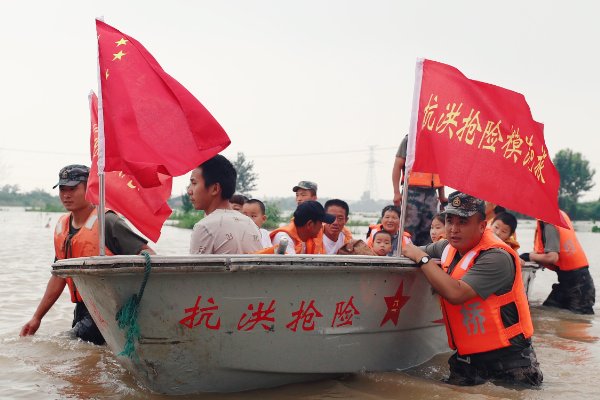 抗洪救灾诗句