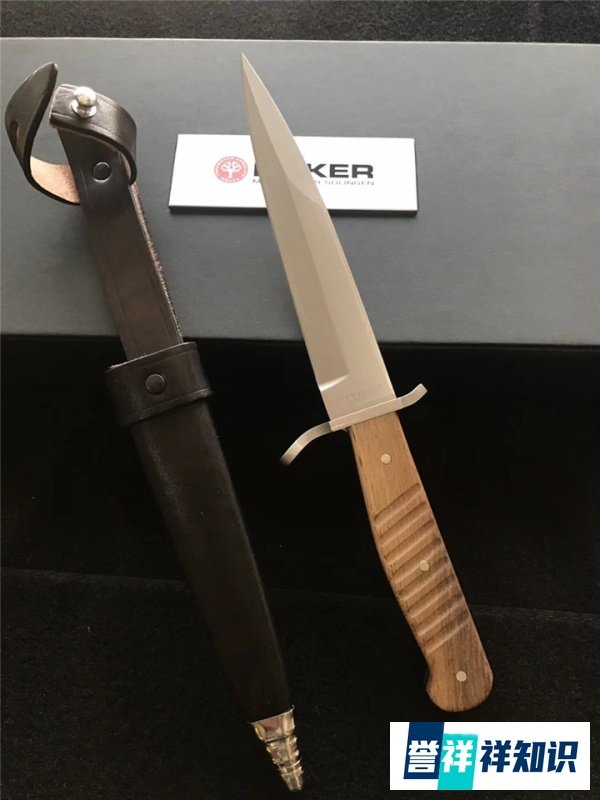 BOKER德国博克 Trench Knife 高端实木柄格斗刀户外野营战术刀