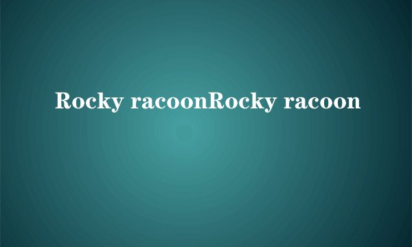 Rocky racoonRocky racoon