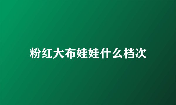 粉红大布娃娃什么档次