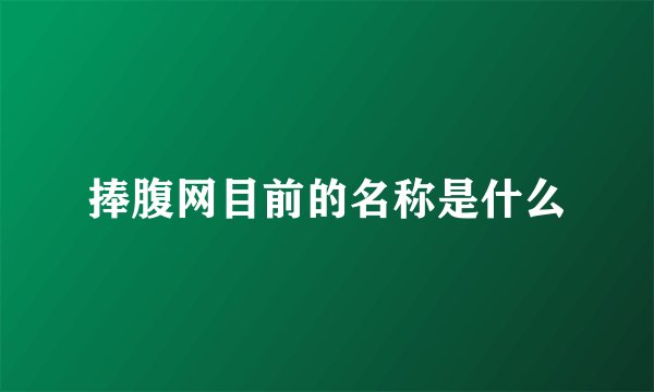 捧腹网目前的名称是什么