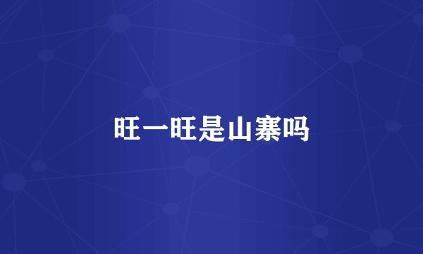 旺一旺是山寨吗