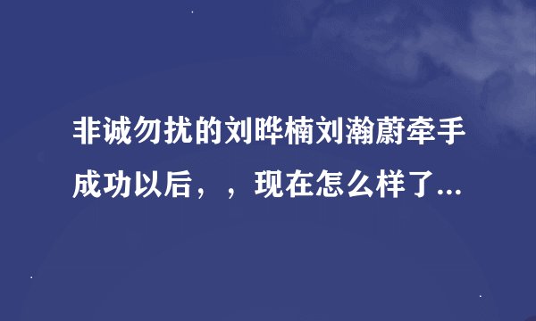 非诚勿扰的刘晔楠刘瀚蔚牵手成功以后，，现在怎么样了 ？分了还是在一起？