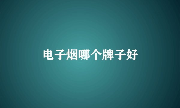电子烟哪个牌子好