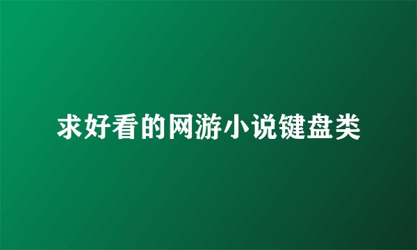 求好看的网游小说键盘类