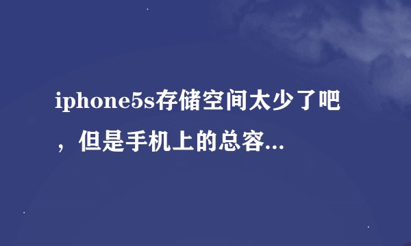 iphone5s存储空间太少了吧，但是手机上的总容量写的是27.5GB？ 求解释！！