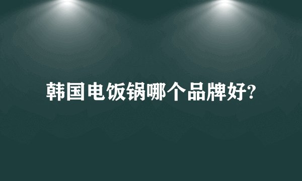 韩国电饭锅哪个品牌好?