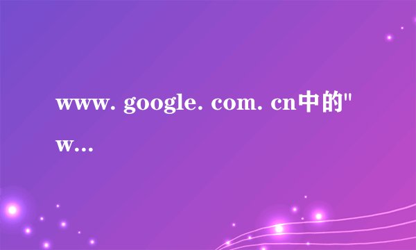 www. google. com. cn中的