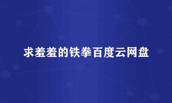 求羞羞的铁拳百度云网盘