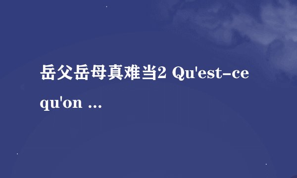 岳父岳母真难当2 Qu'est-ce qu'on a encore fait au Bon Dieu剧情介绍