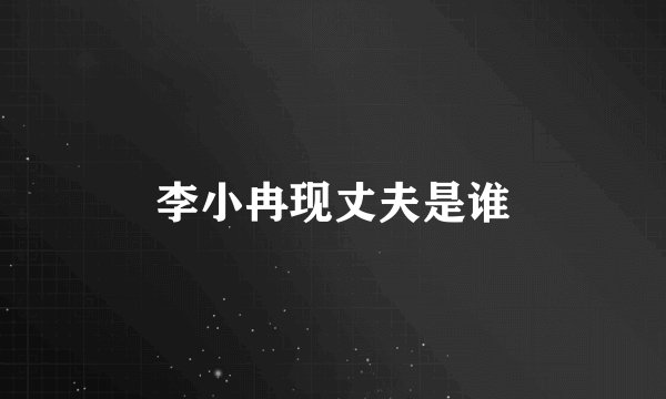 李小冉现丈夫是谁