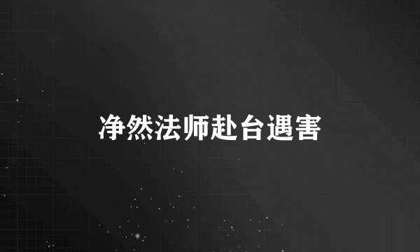 净然法师赴台遇害