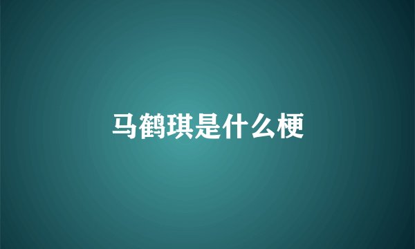 马鹤琪是什么梗