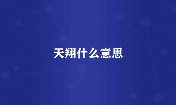 天翔什么意思