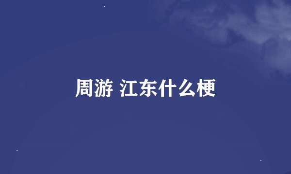 周游 江东什么梗