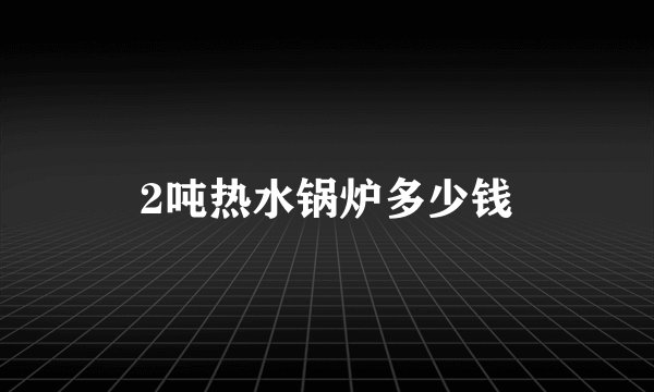 2吨热水锅炉多少钱