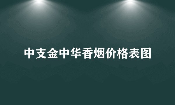 中支金中华香烟价格表图