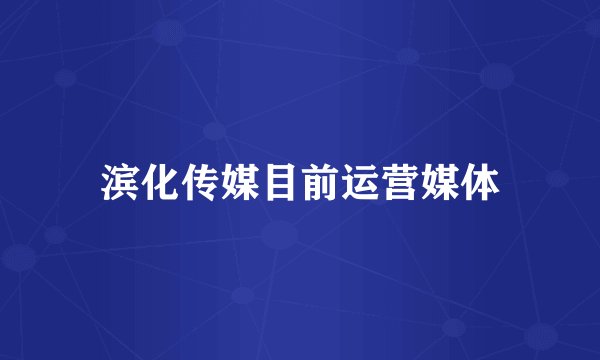 滨化传媒目前运营媒体