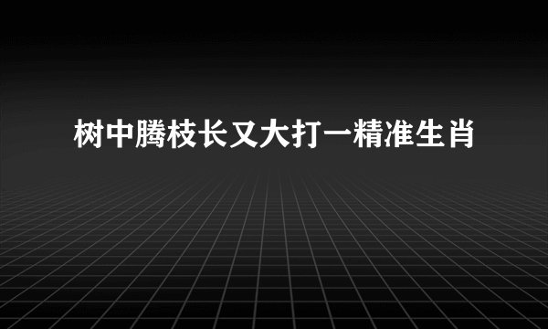 树中腾枝长又大打一精准生肖
