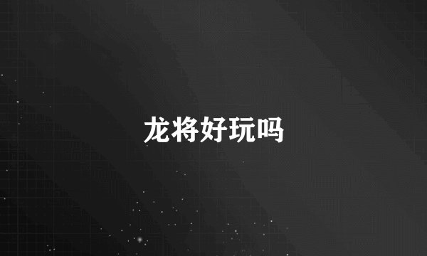 龙将好玩吗